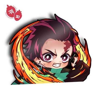 Hinokami Kagura Tanjiro Peeker